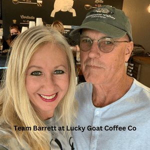 team barrett at lucky goat coffee co