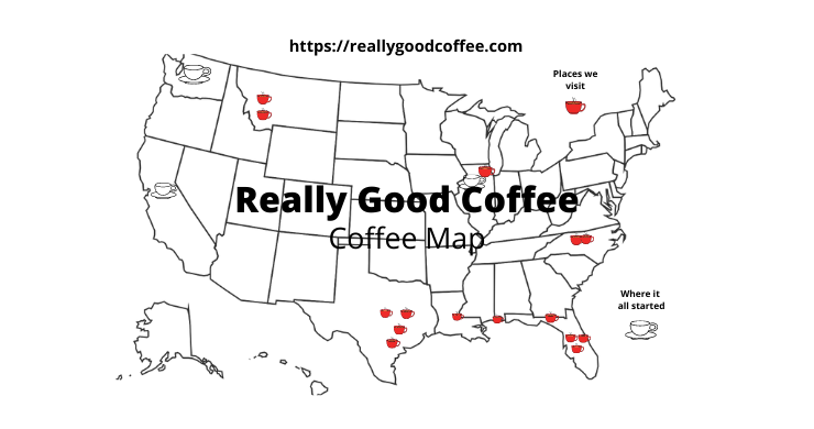 Really Good Coffee Map 51822 F 